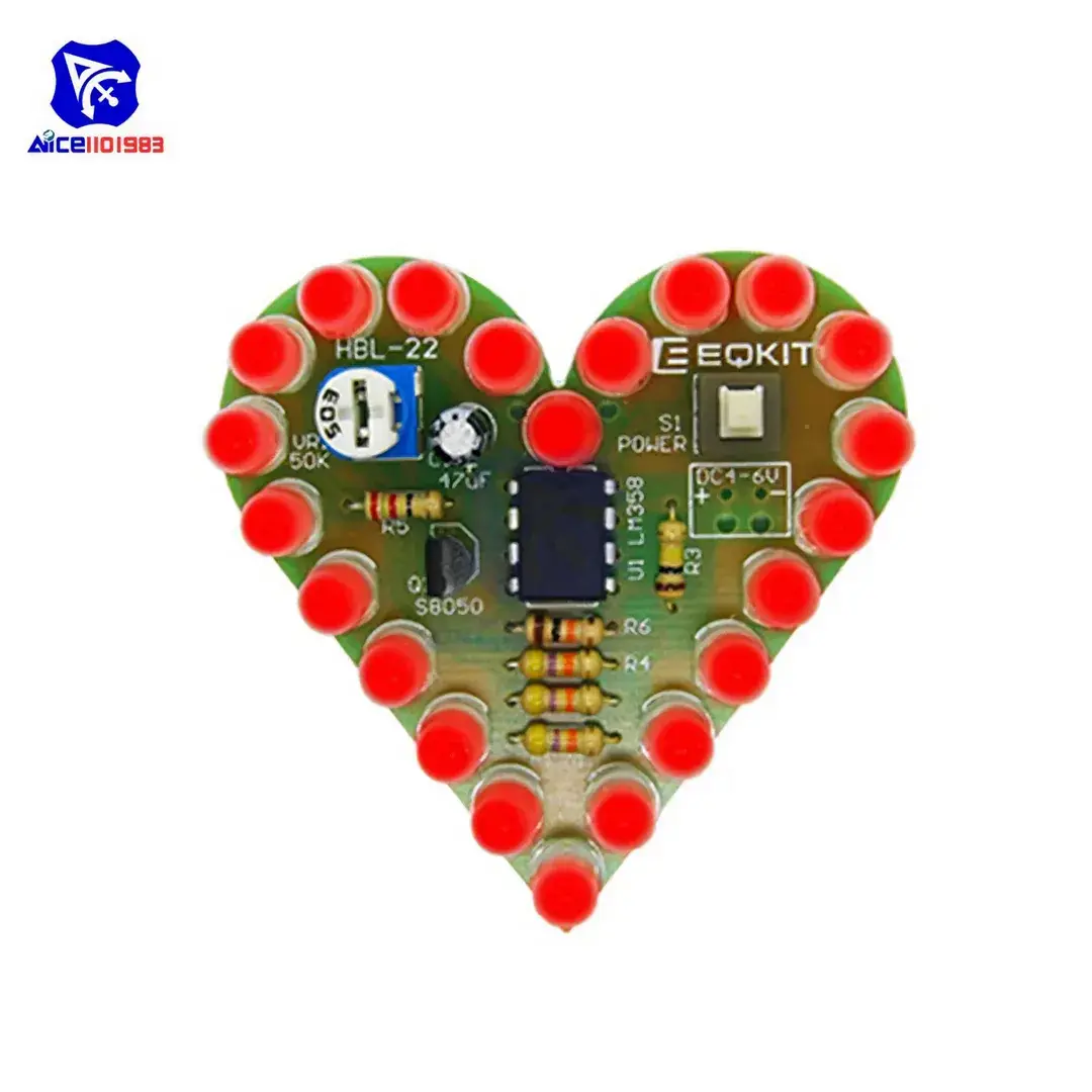 Kit PCB LED Corazón Parpadeante — foto 01